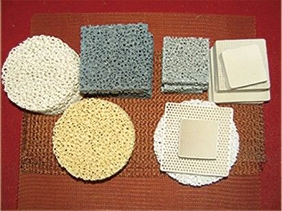 Filtro cerâmico de espuma de alta condutividade térmica para metais não ferrosos